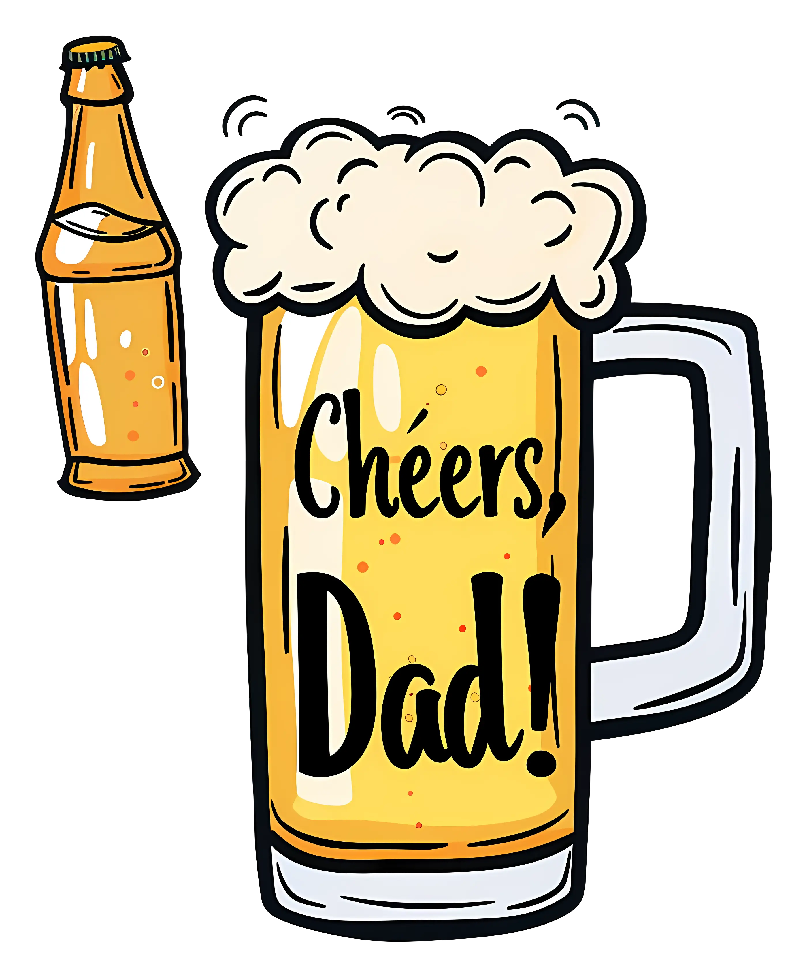 Cheers, Dad! with Beer Mug