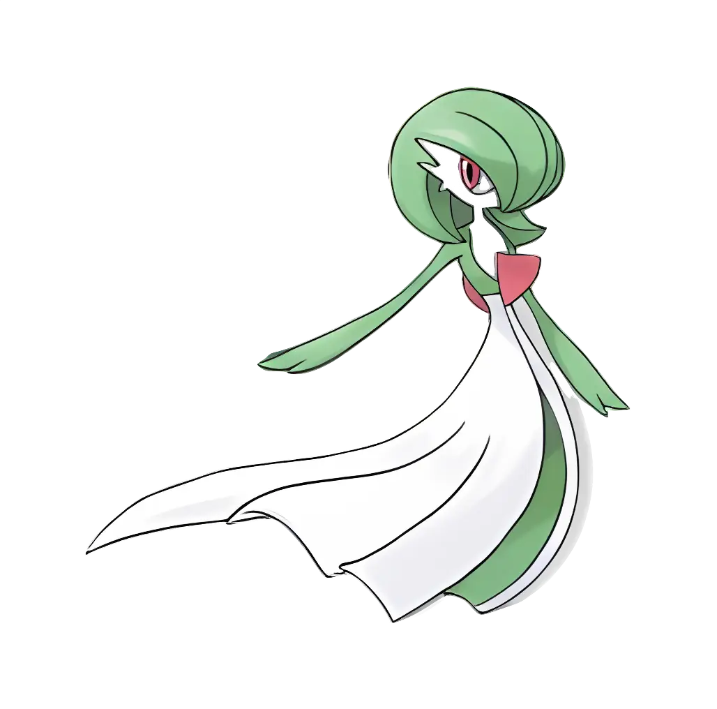 Elegant Green and White Creature Character