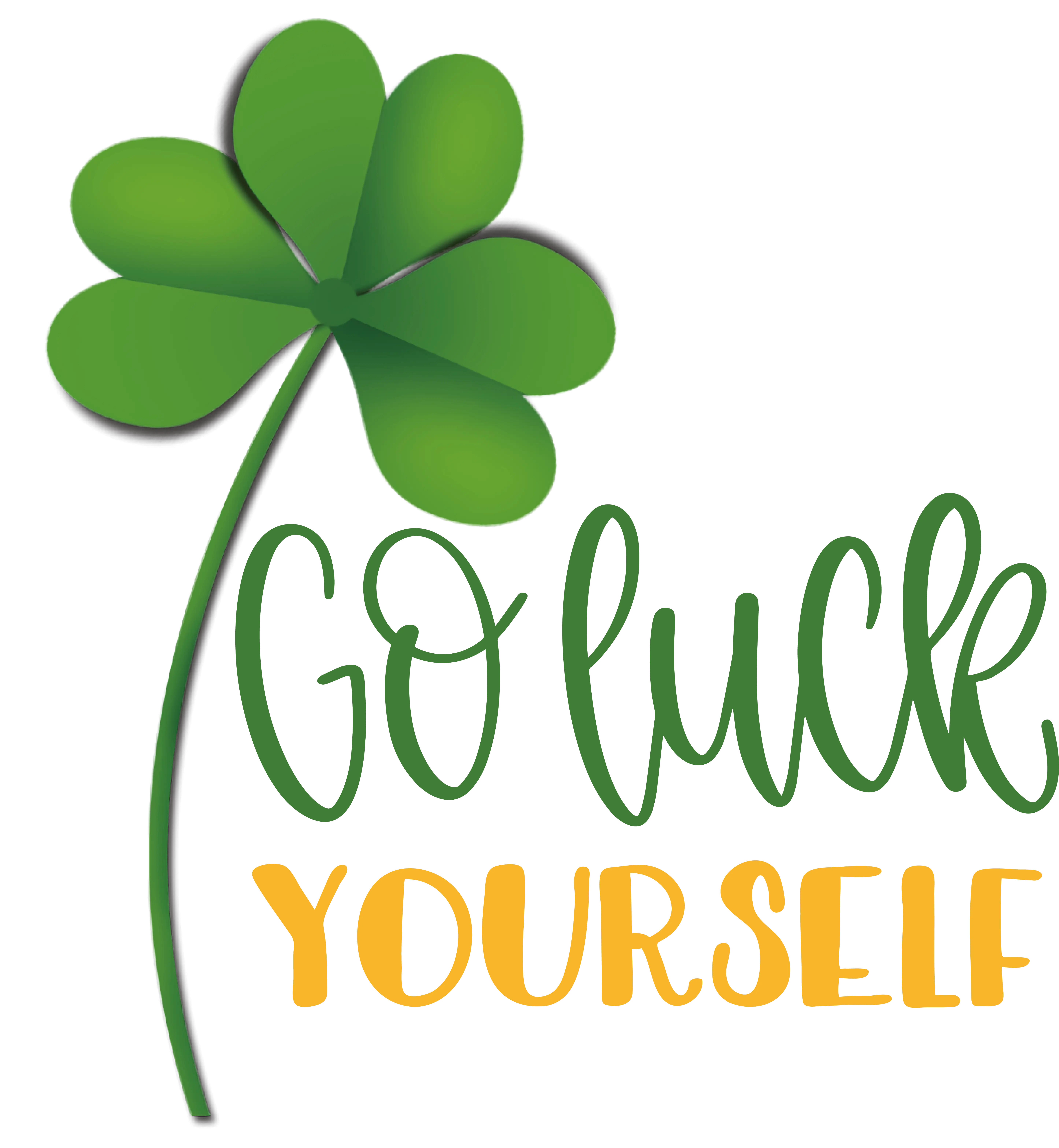 Green Clover with Text
