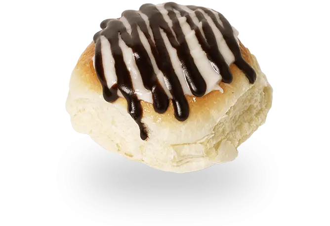 Delicious Chocolate Glazed Bread Roll