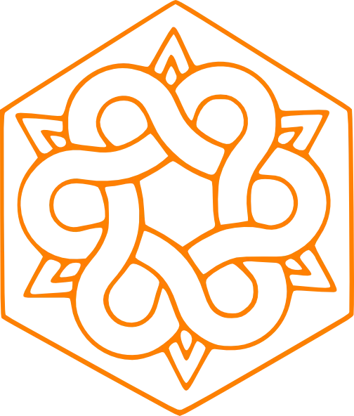 Orange Geometric Pattern Design