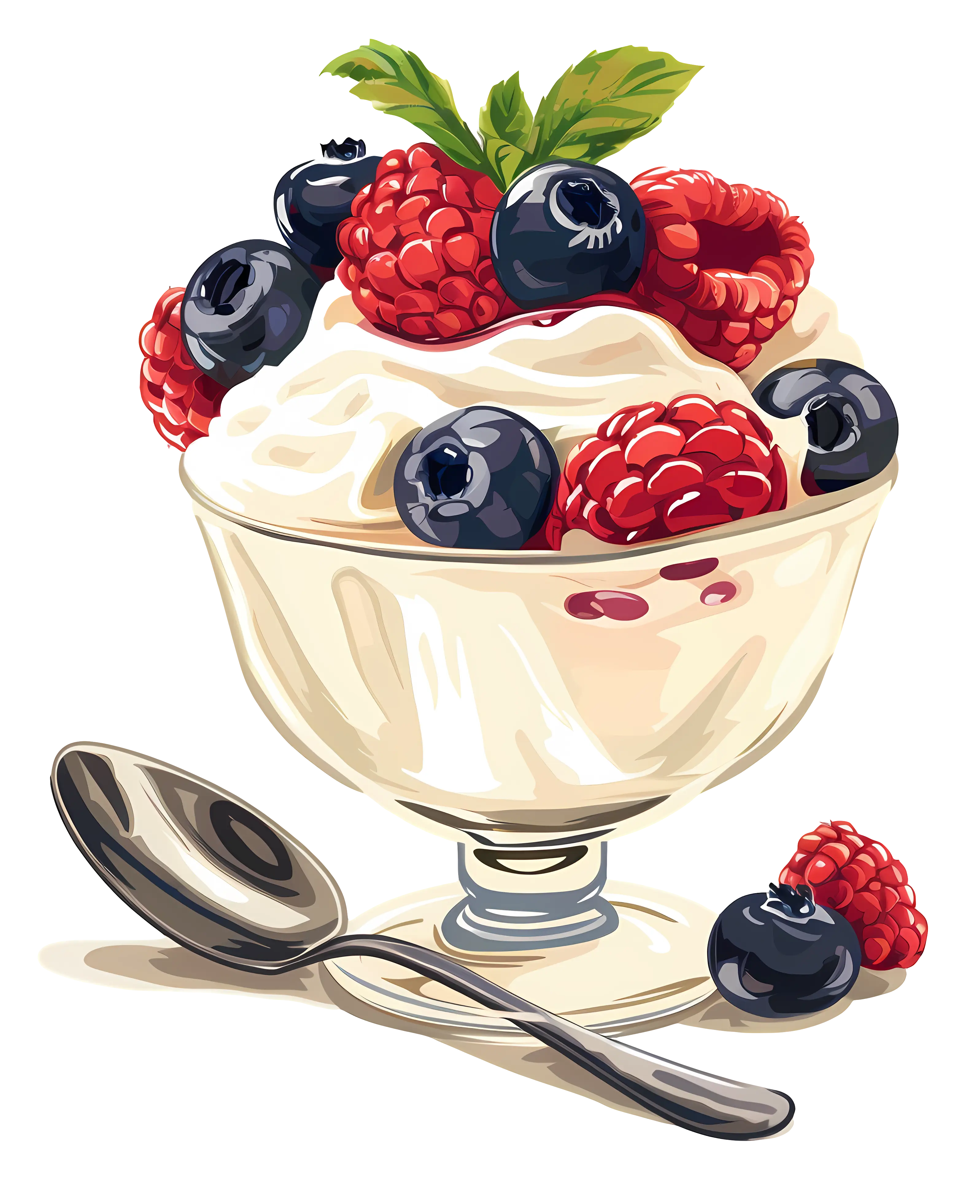 Yogurt Dessert with Berries