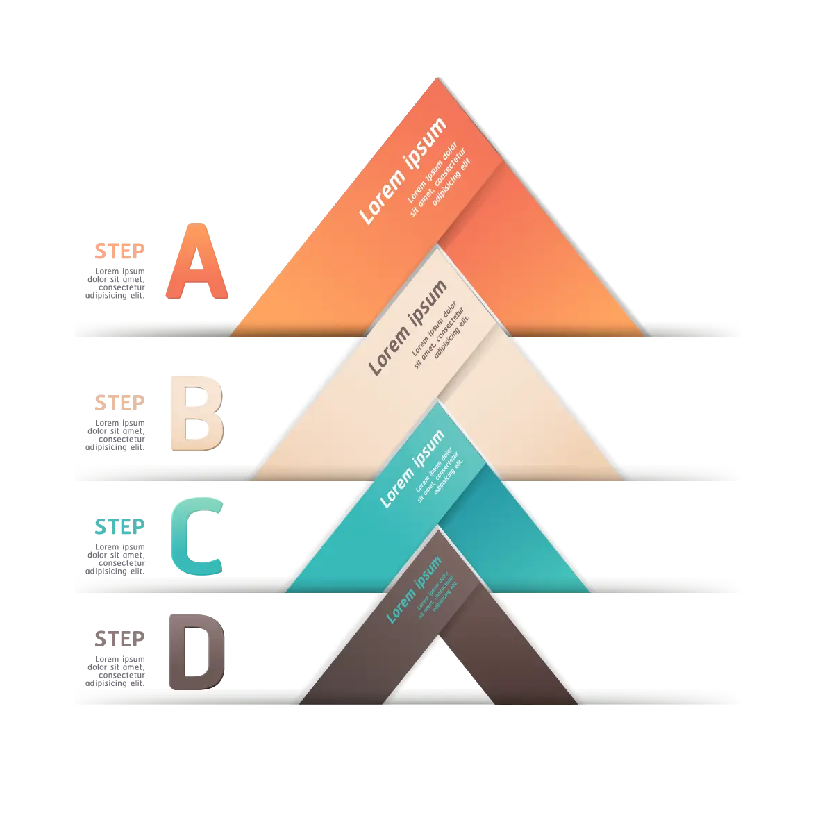 Colorful Step Pyramid Infographic Design