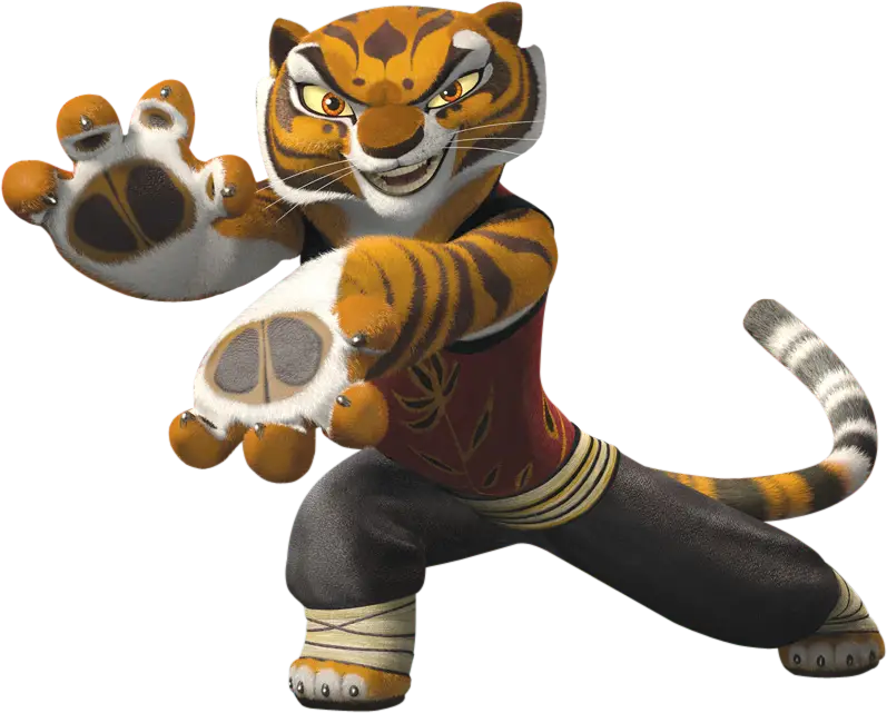 Martial Arts Cartoon Tiger