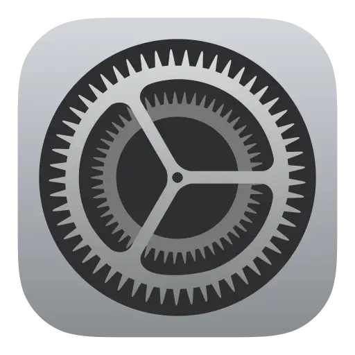 Settings Gear Icon for Interface