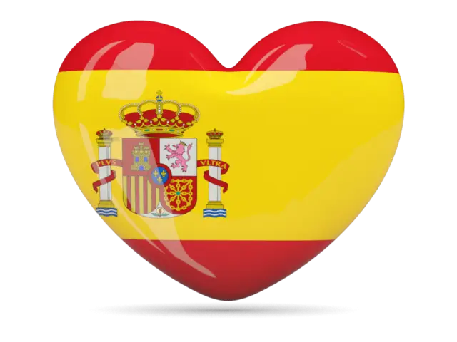Heart-shaped Spanish Flag Icon
