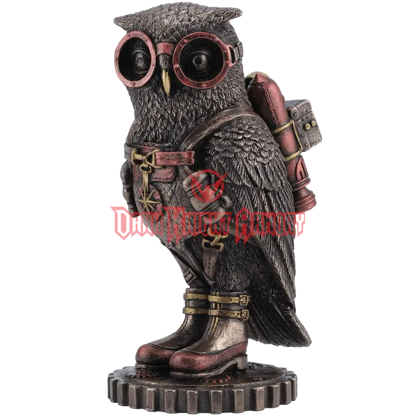 Steampunk Owl Figurine with Gears