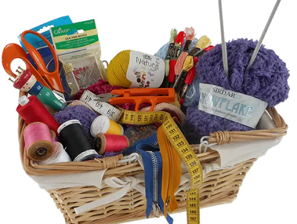 Basket of Sewing Supplies
