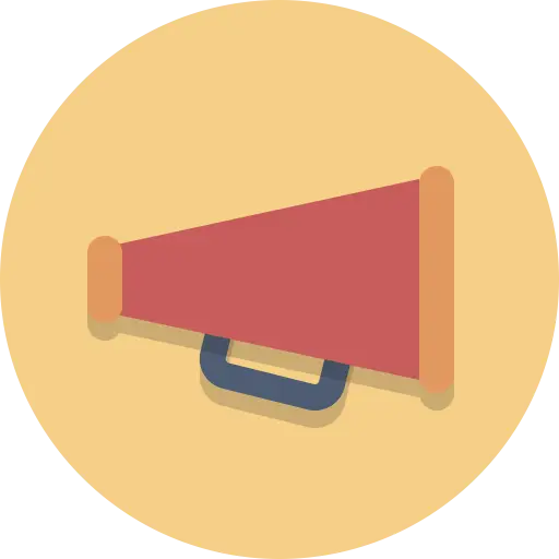 Red Megaphone Icon Illustration