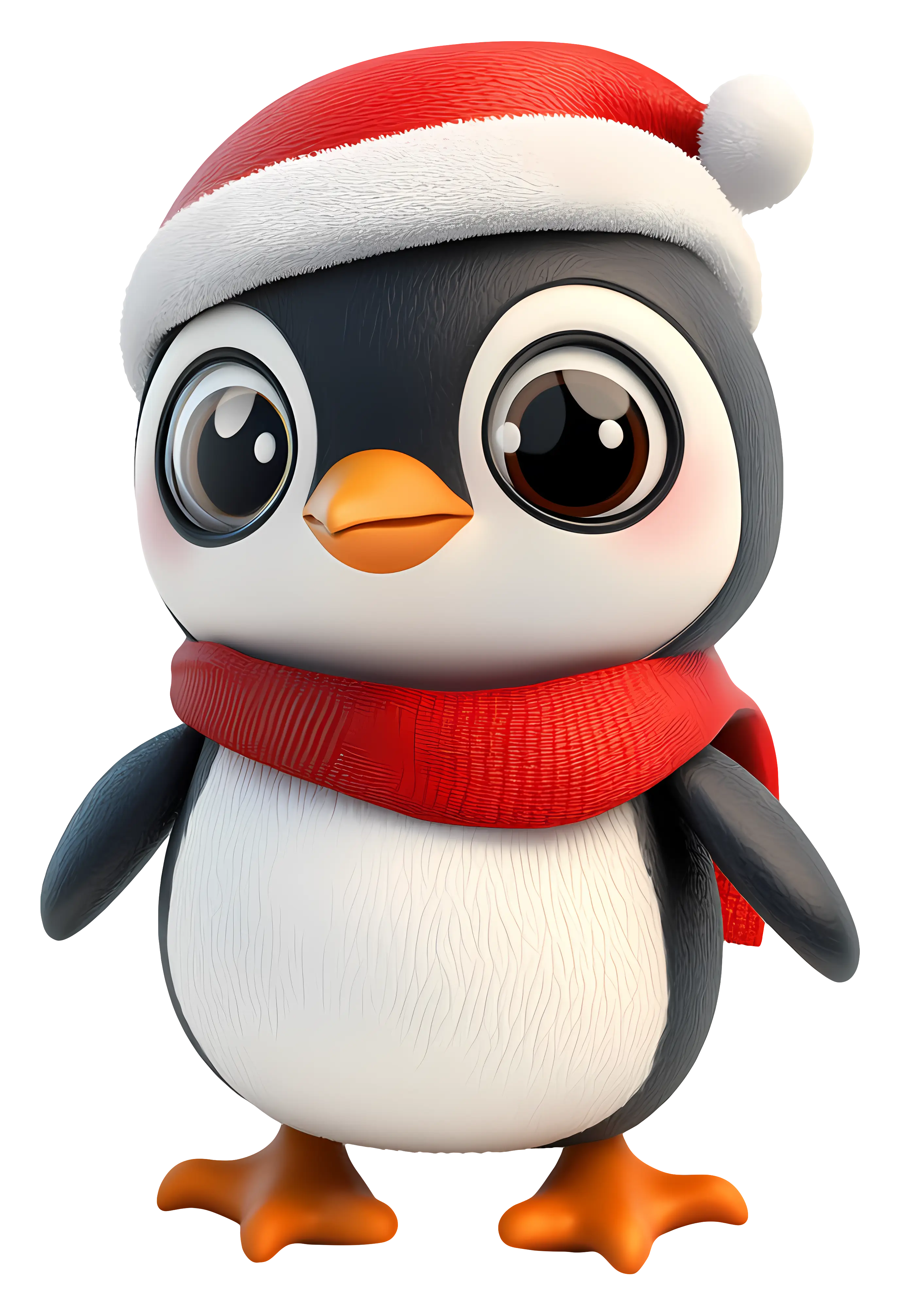 Cute Penguin with Santa Hat