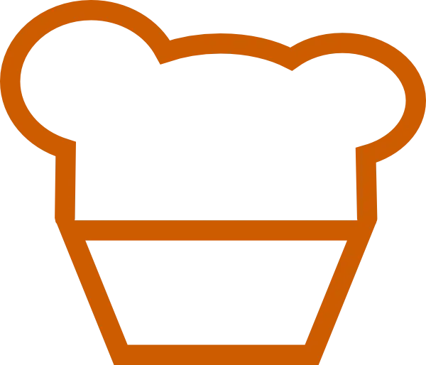 Minimalist Chef Hat Icon for Culinary Concepts