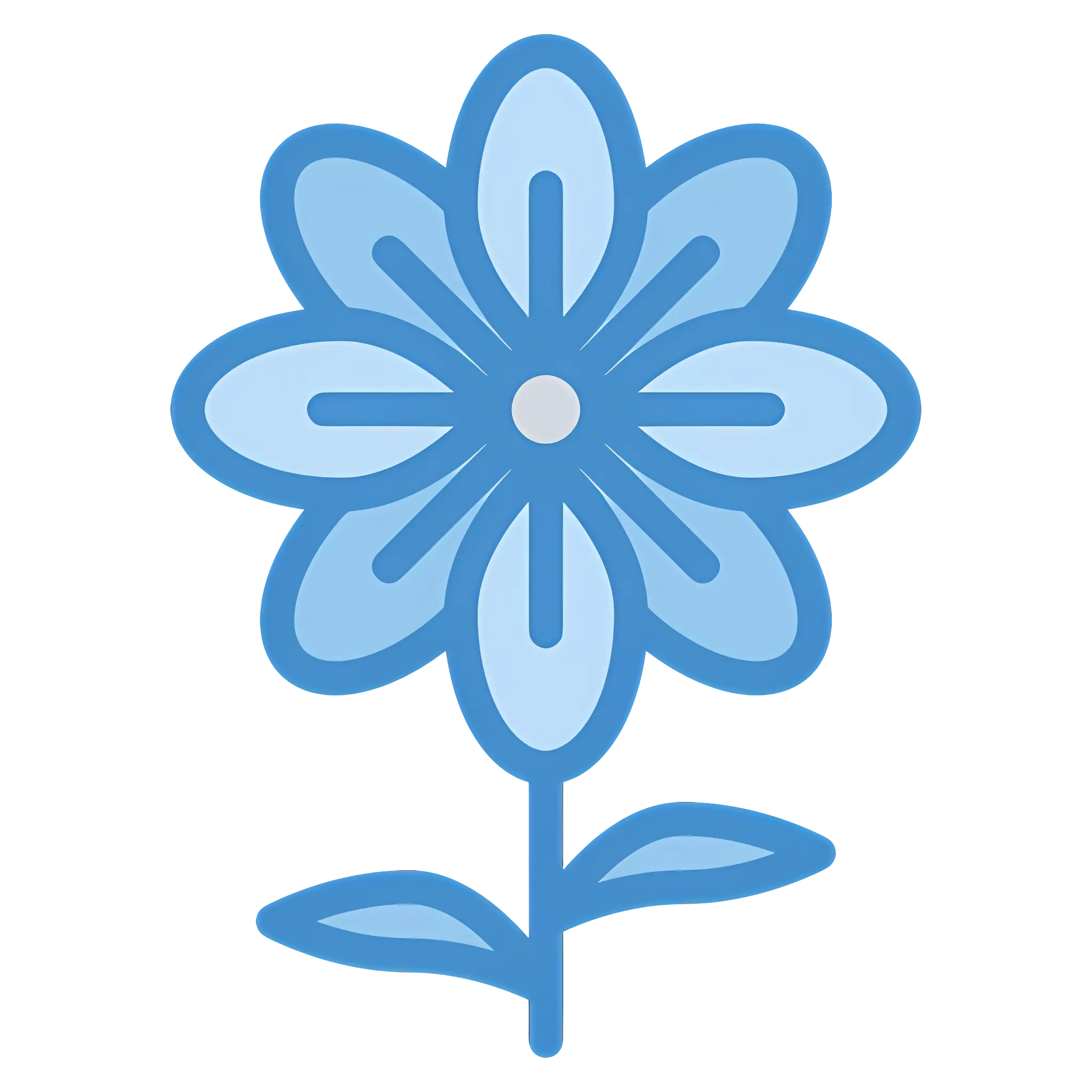 Stylized Blue Flower