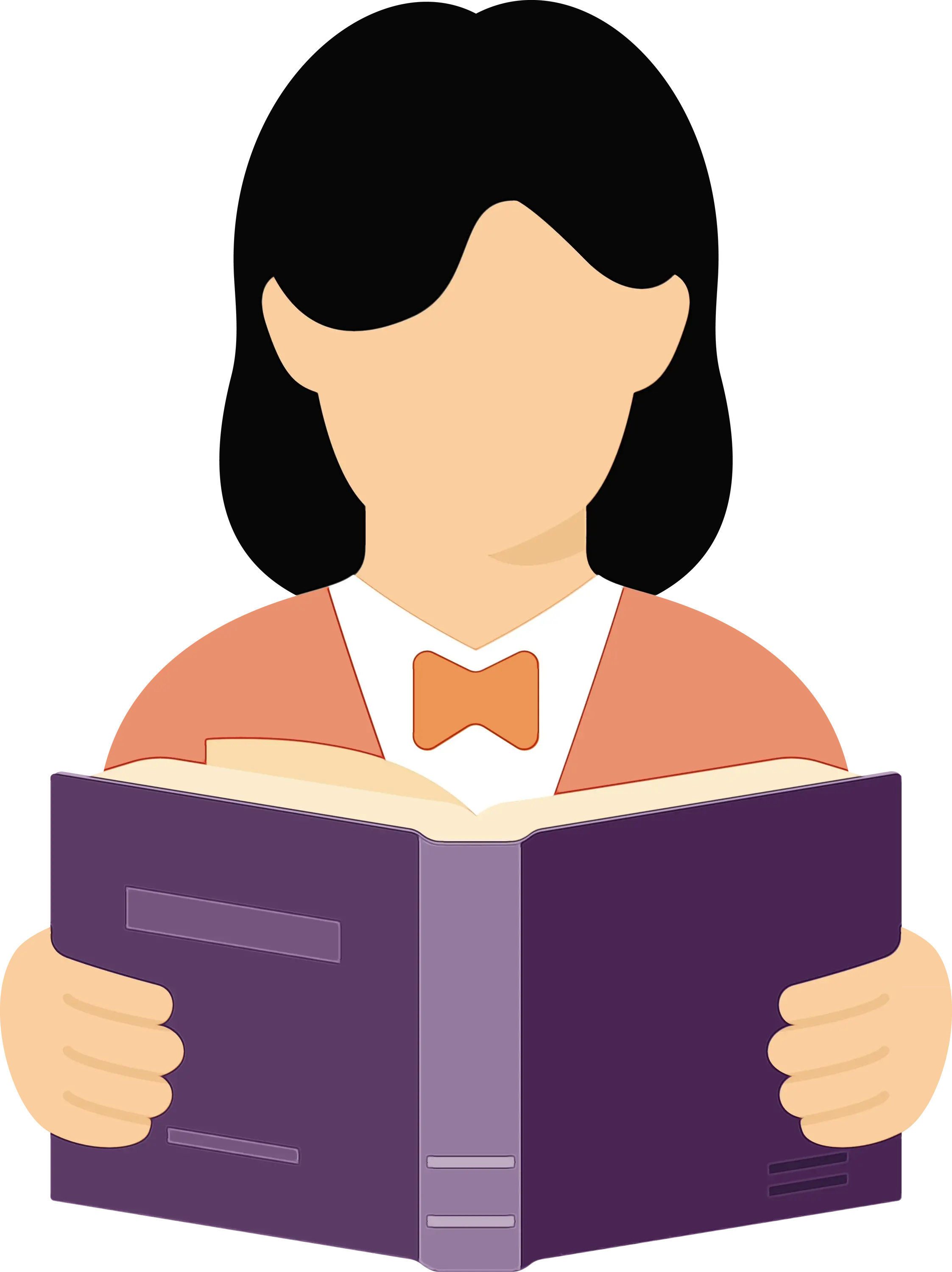 Person Reading a Book Illustration