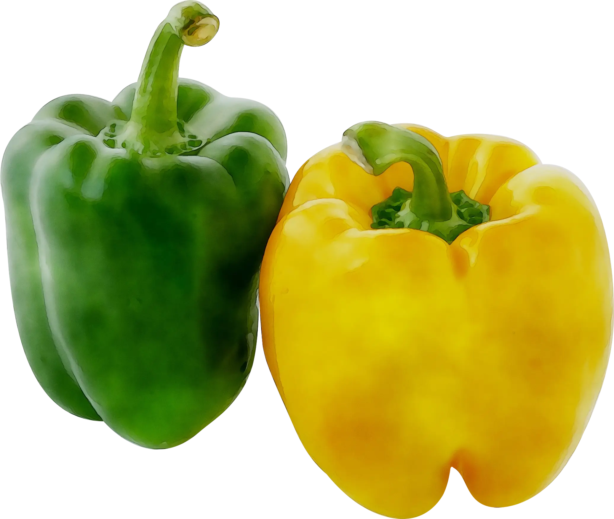 Green and Yellow Bell Peppers