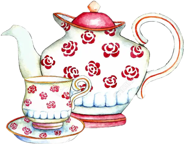 Floral Teapot and Cup Set