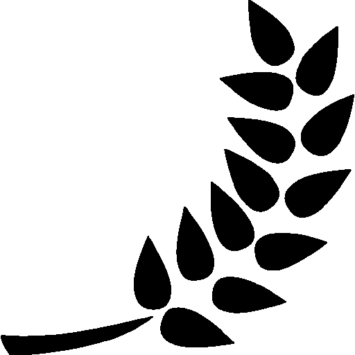 Black Wheat Crop Silhouette Icon