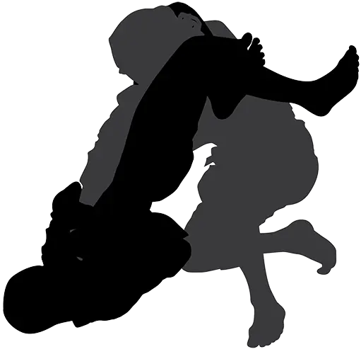 Martial Arts Grappling Silhouette