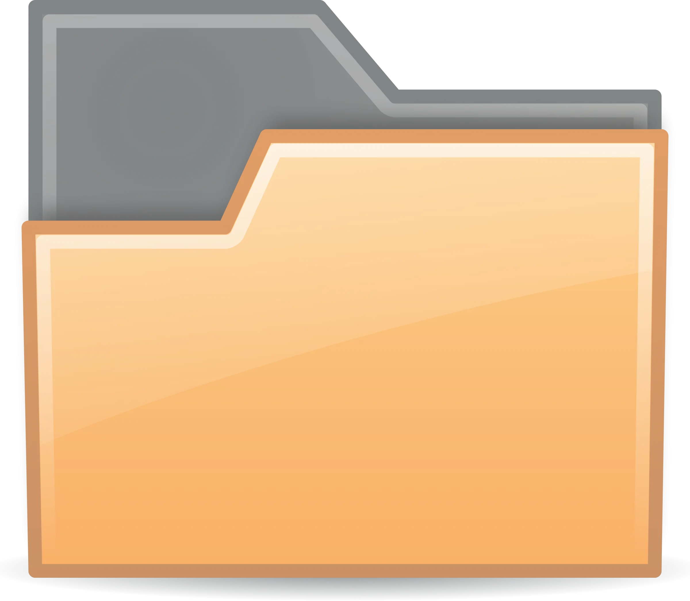 Orange File Folder Icon for Digital Organization