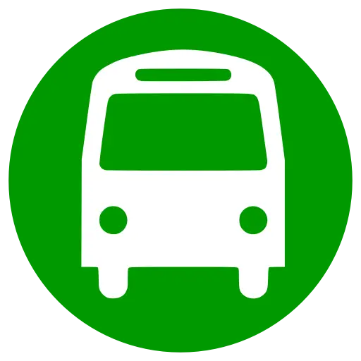 Green Bus Symbol for Transportation