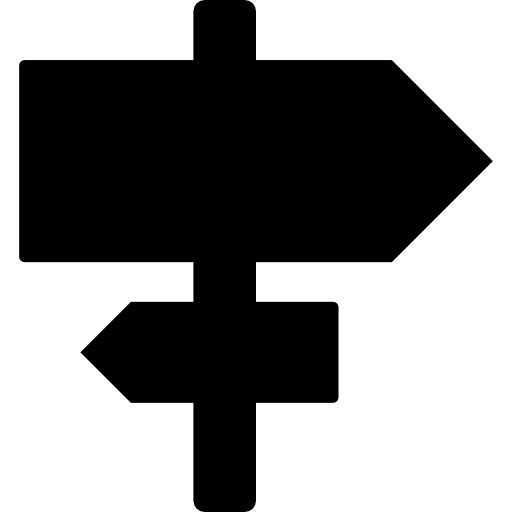 Signpost Silhouette for Directions