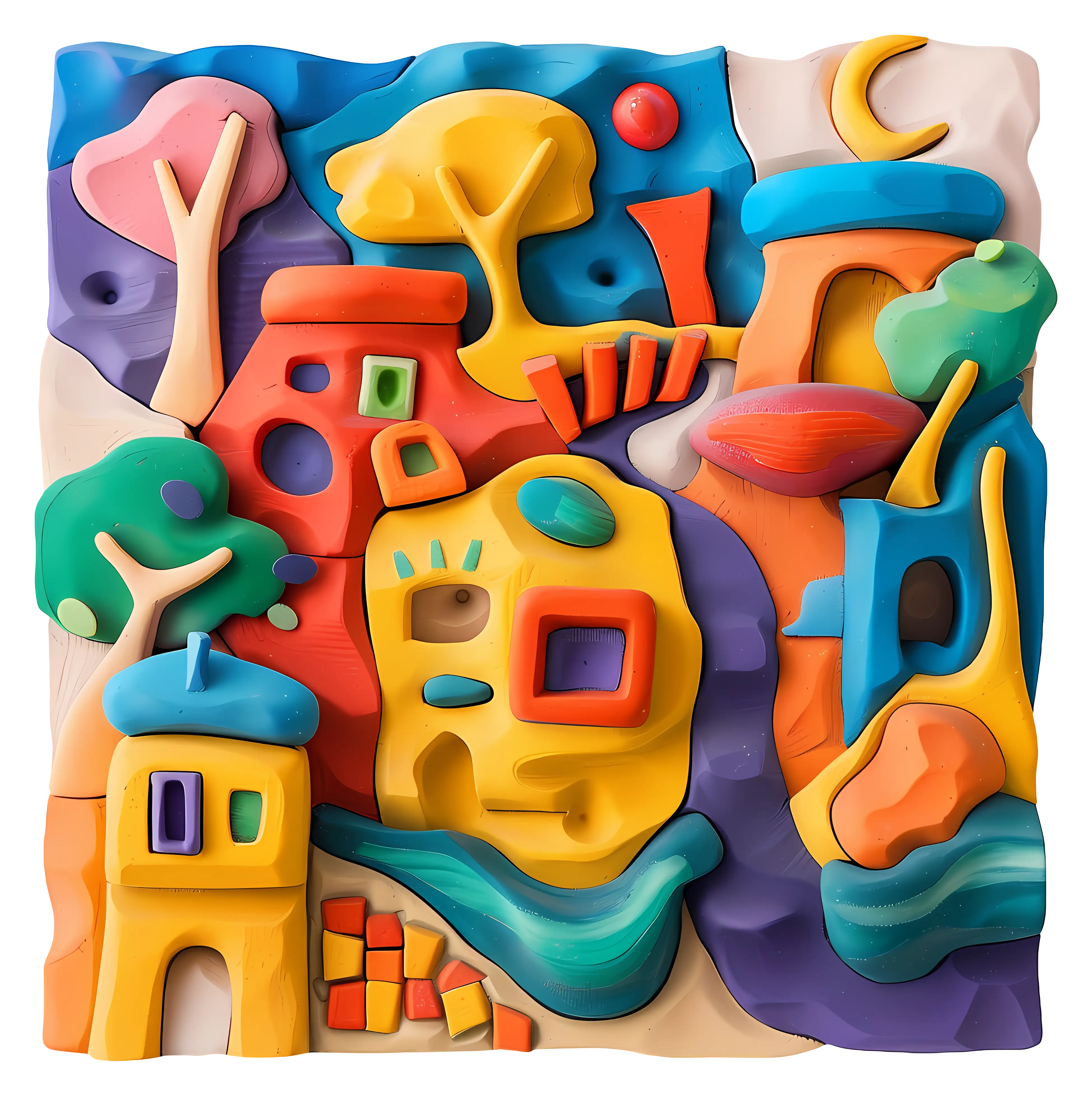 Colorful Clay Houses