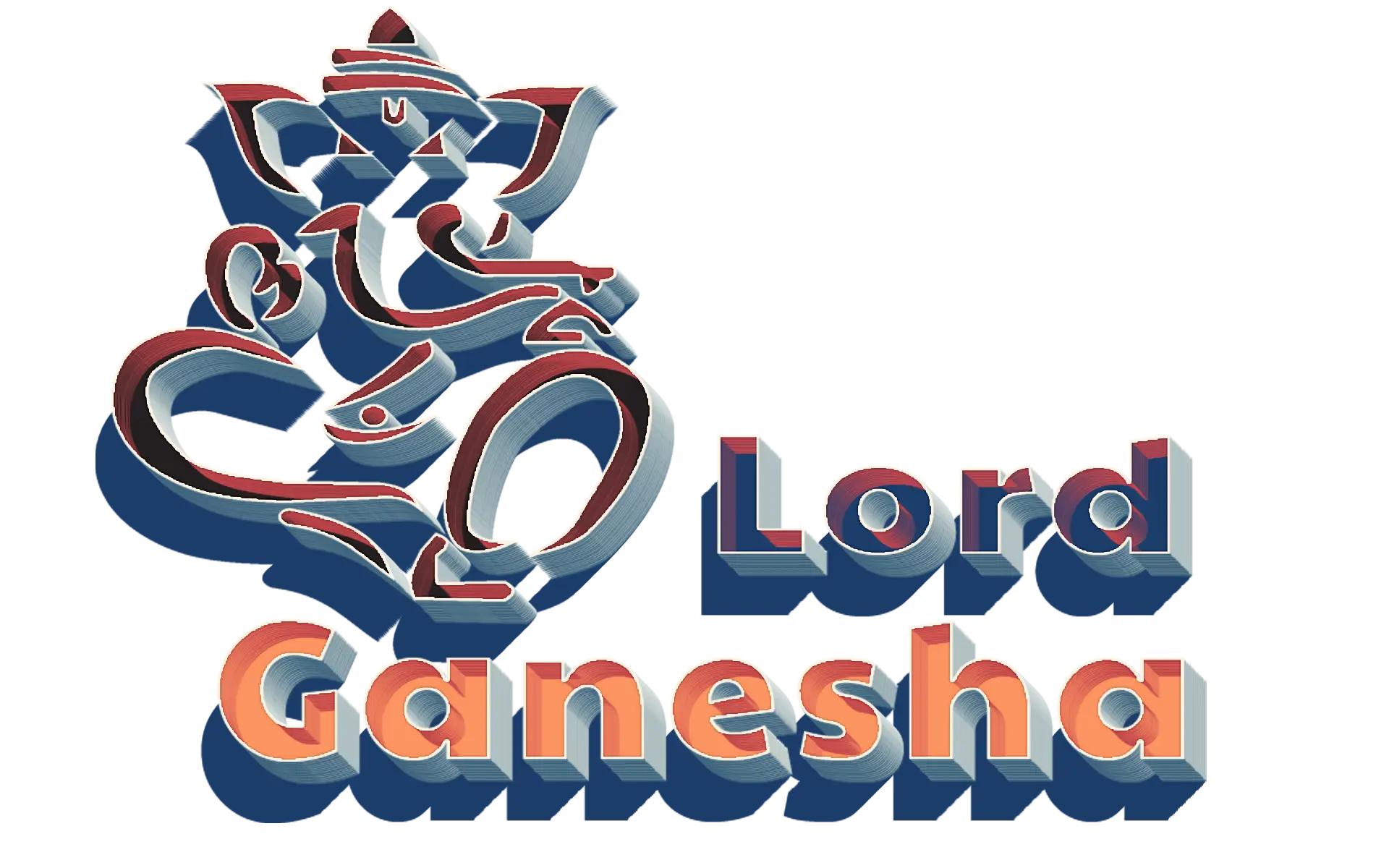 Lord Ganesha Logo with Text