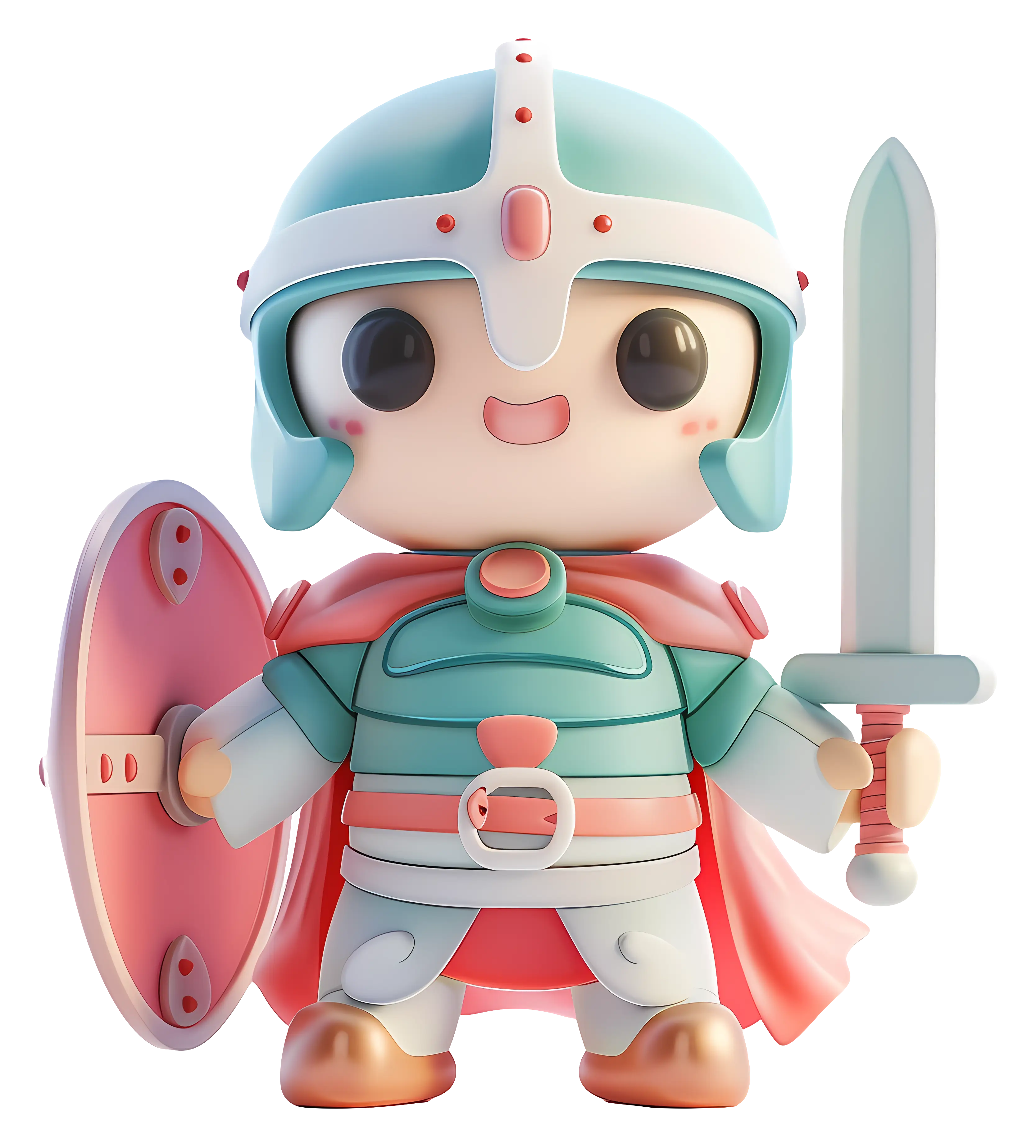 Cute Knight with Sword and Shield