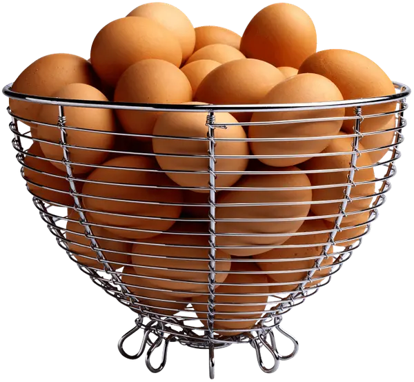 Wire Basket Full of Eggs