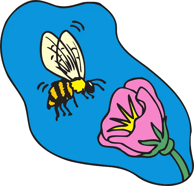 Bee with Flower Illustration