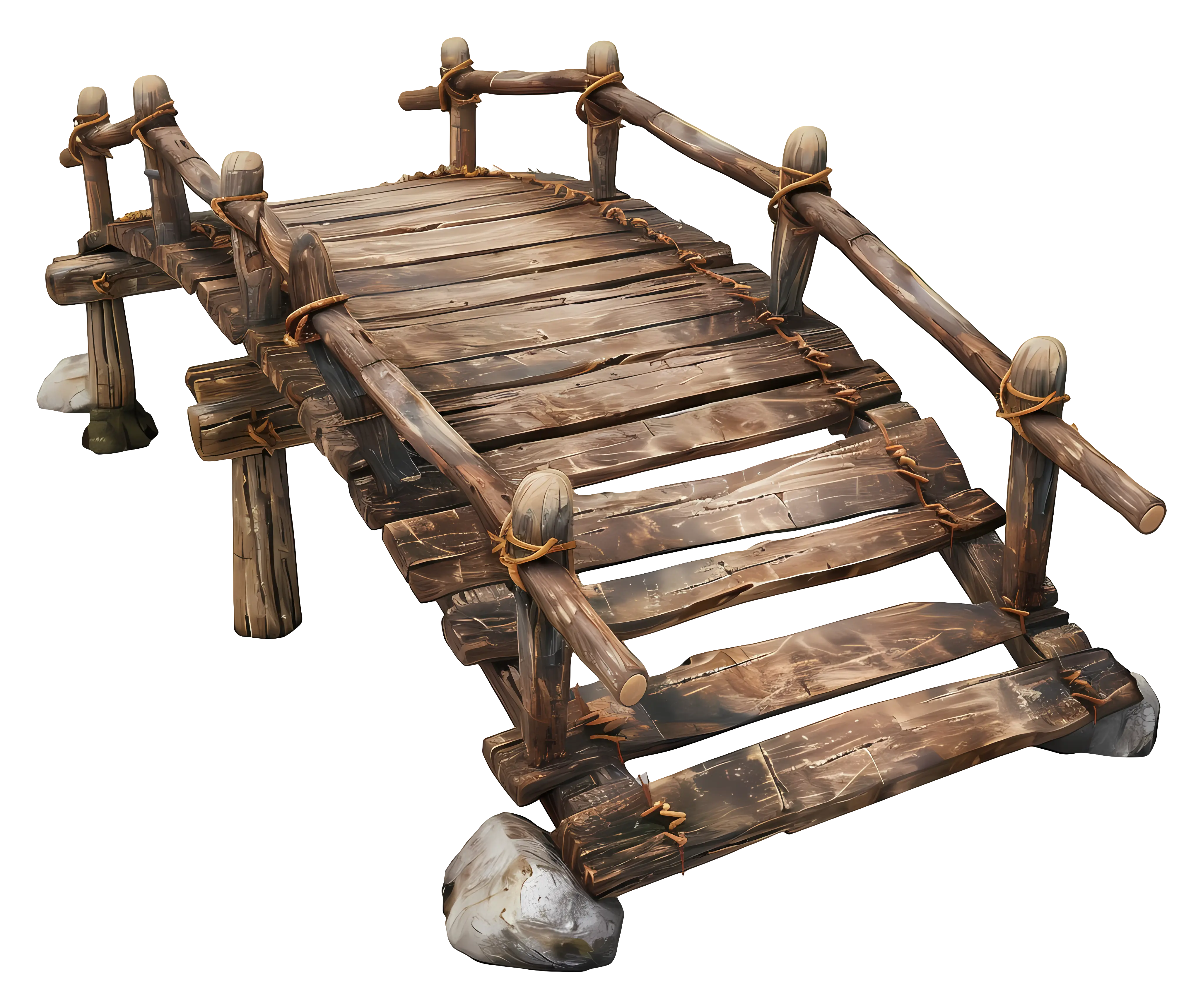 Rustic Wooden Bridge