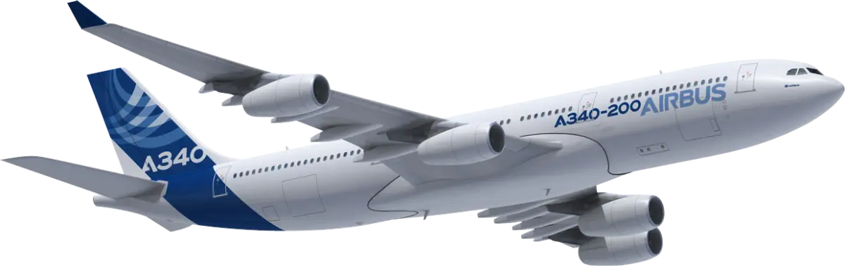 Airbus A340 Airplane in Flight