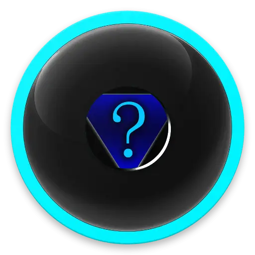 Classic Magic 8 Ball with Blue Question Icon