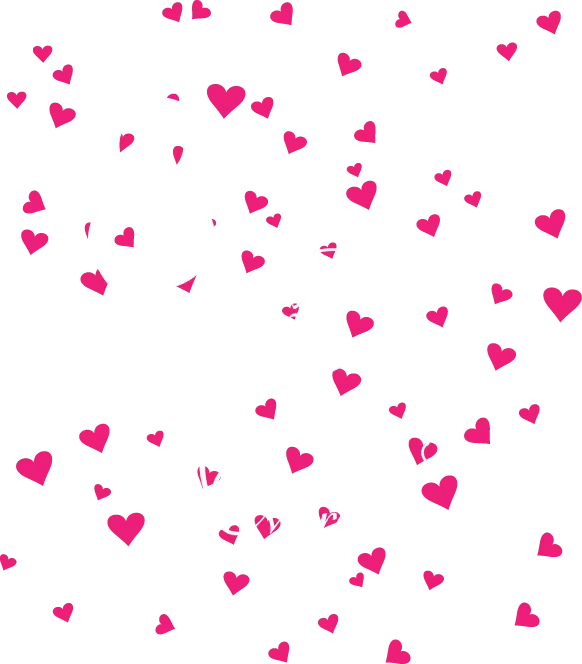 Pink Hearts Design for Romantic Themes