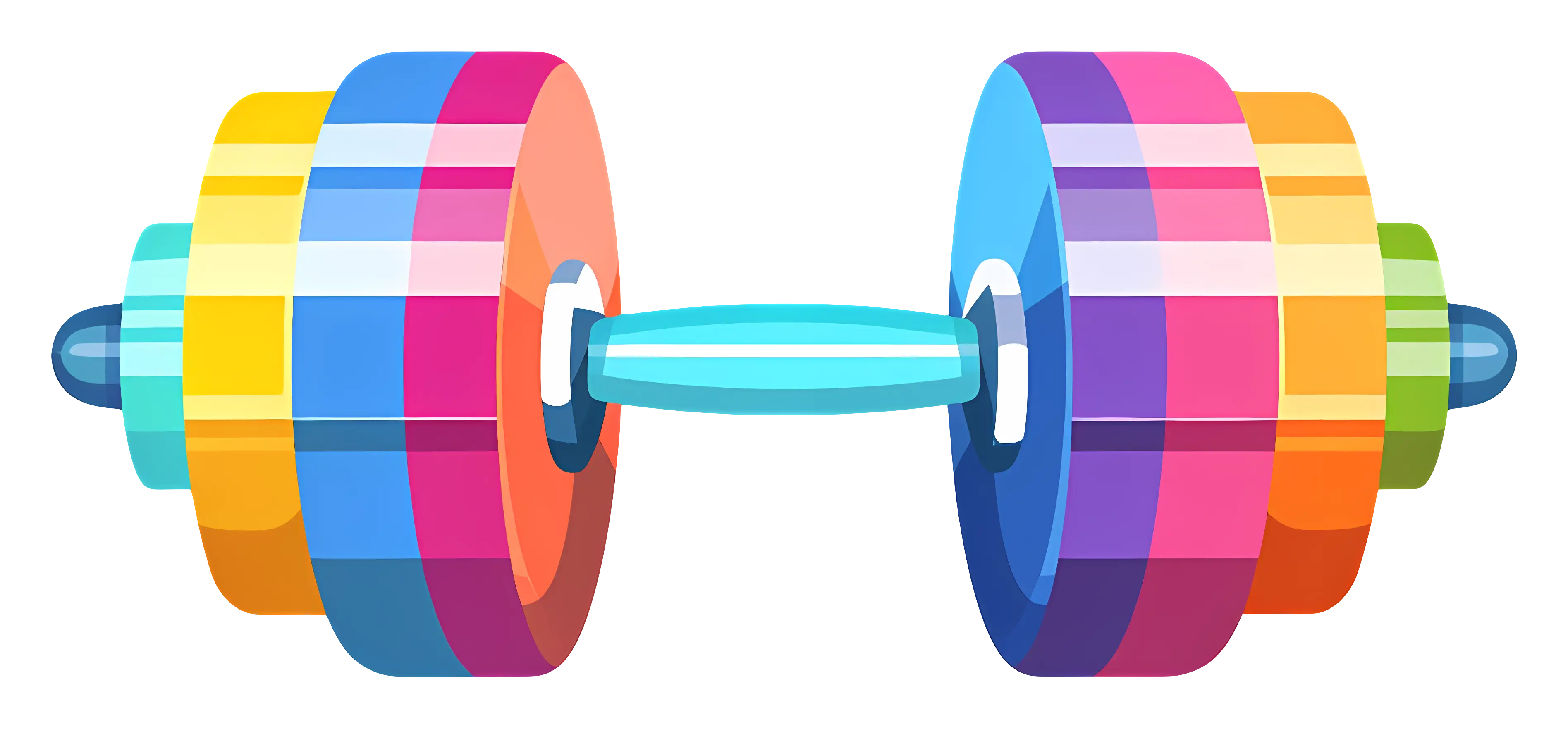 Colorful Rainbow Dumbbell