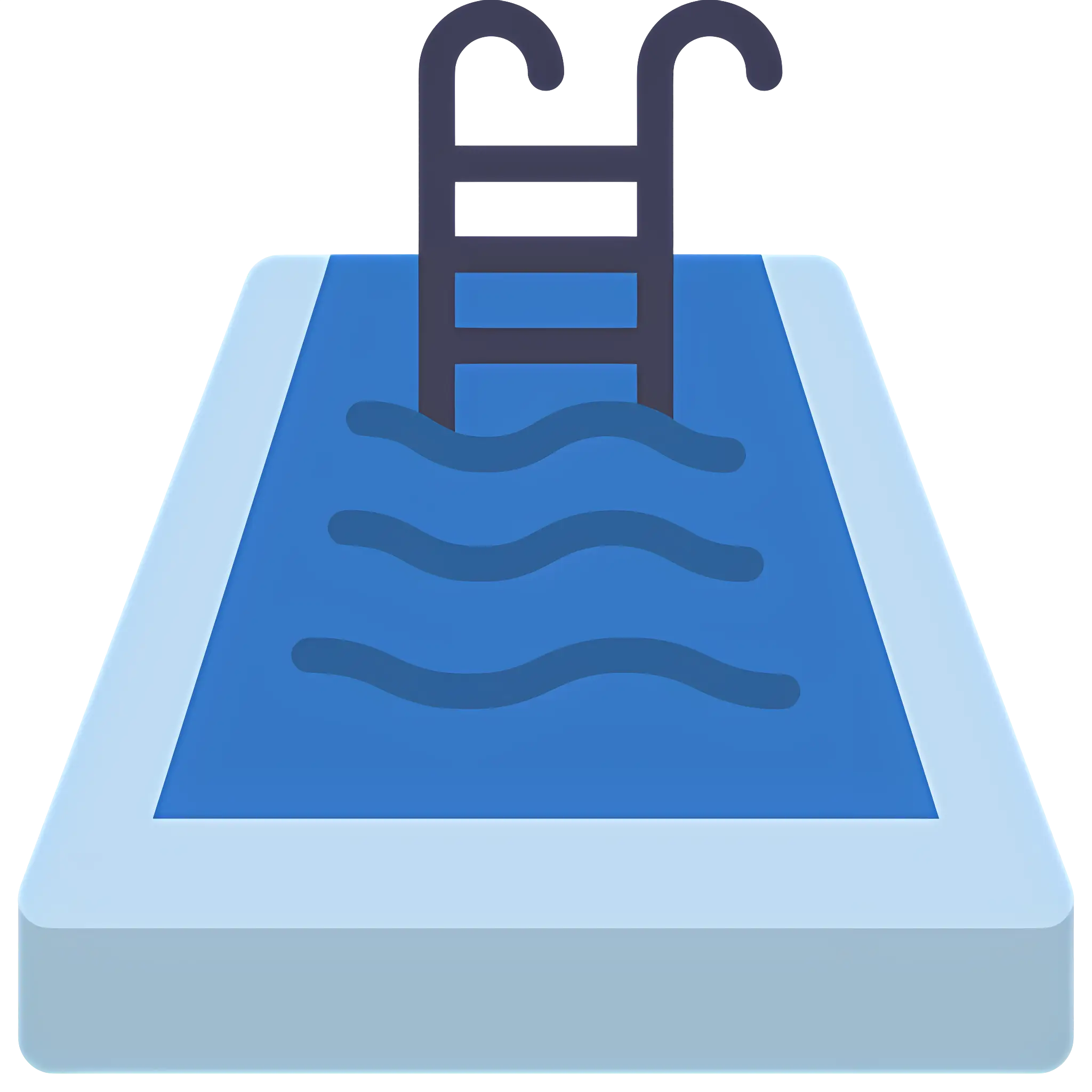 Swimming Pool with Ladder and Blue Water