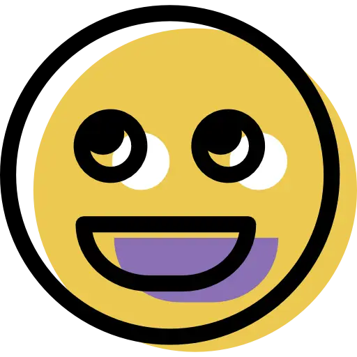 Happy Emoji Face with Playful Expression