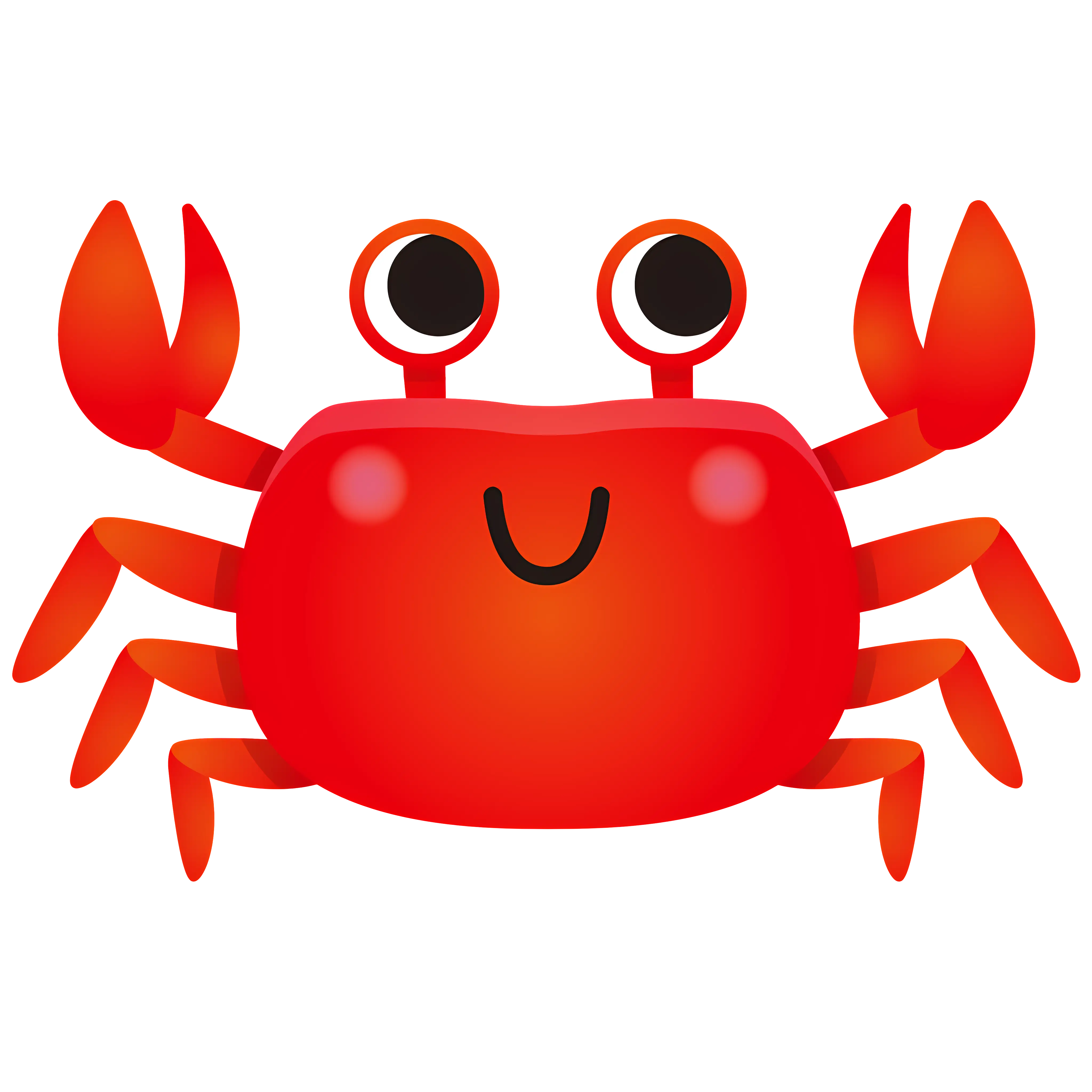 Cute Smiling Red Crab Illustration