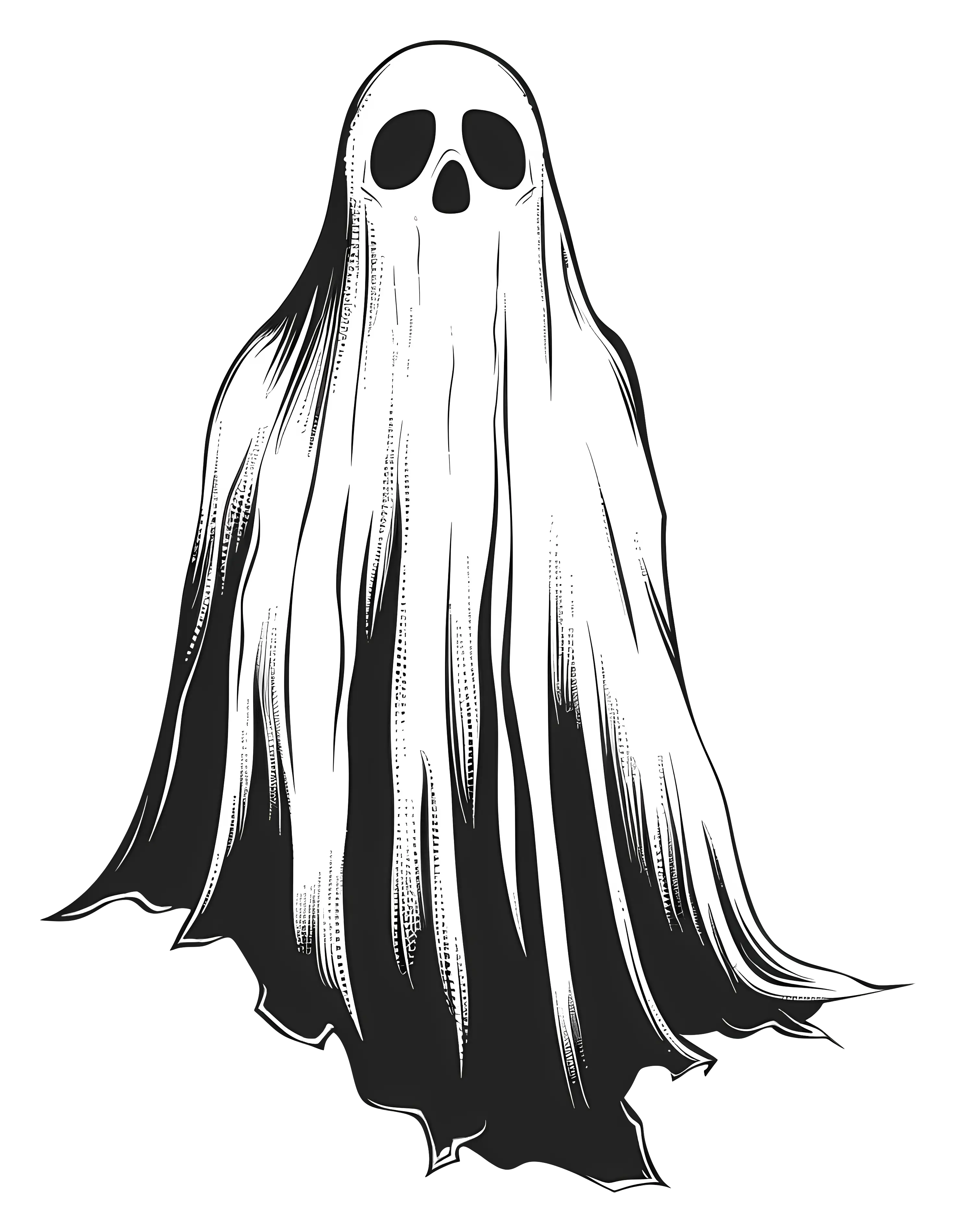 Spooky Ghost Illustration for Halloween
