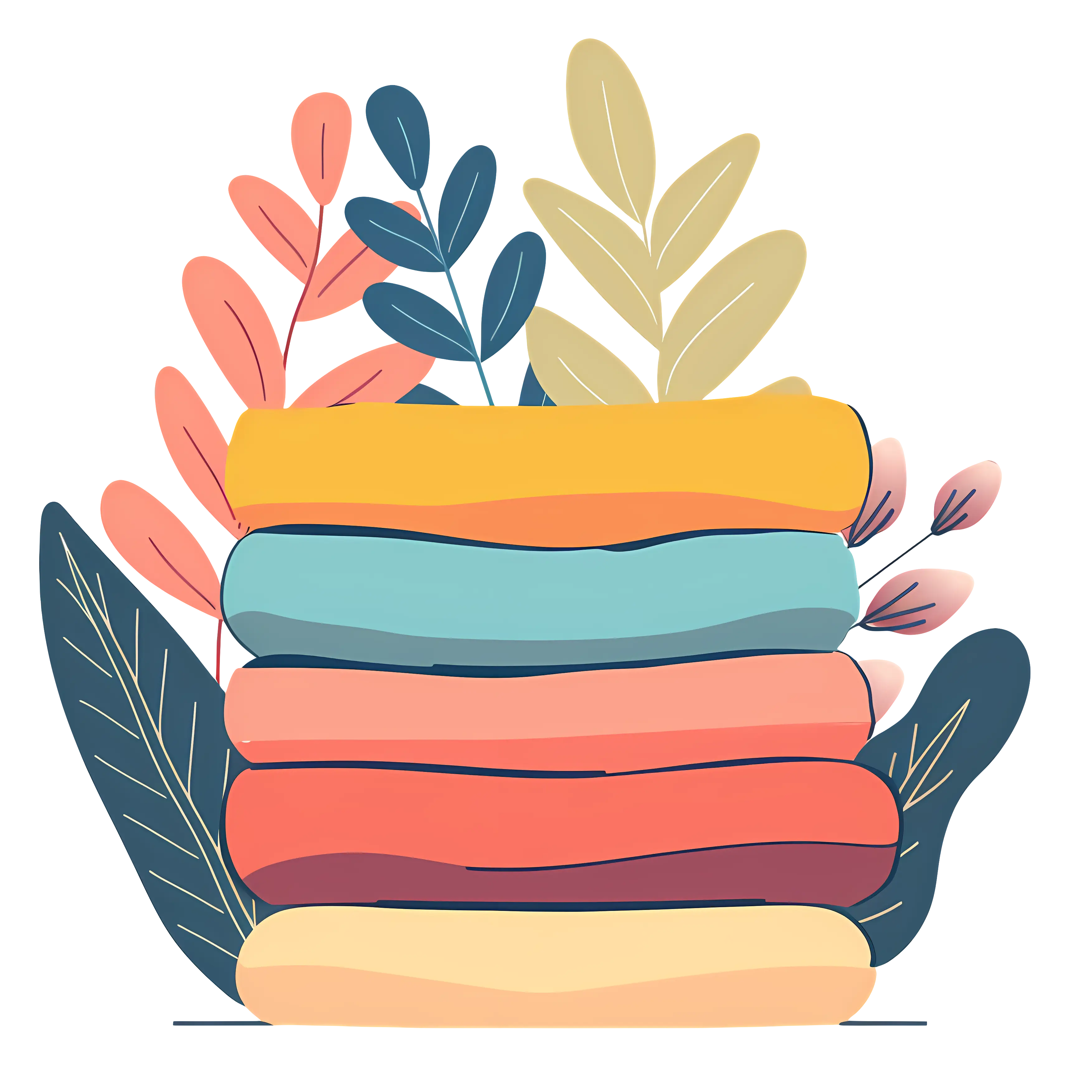 Stack of Colorful Folded Clothes