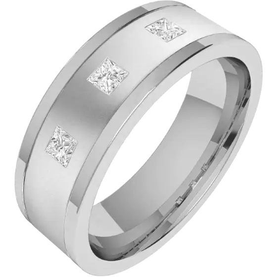 Silver Diamond Ring with Elegant Design