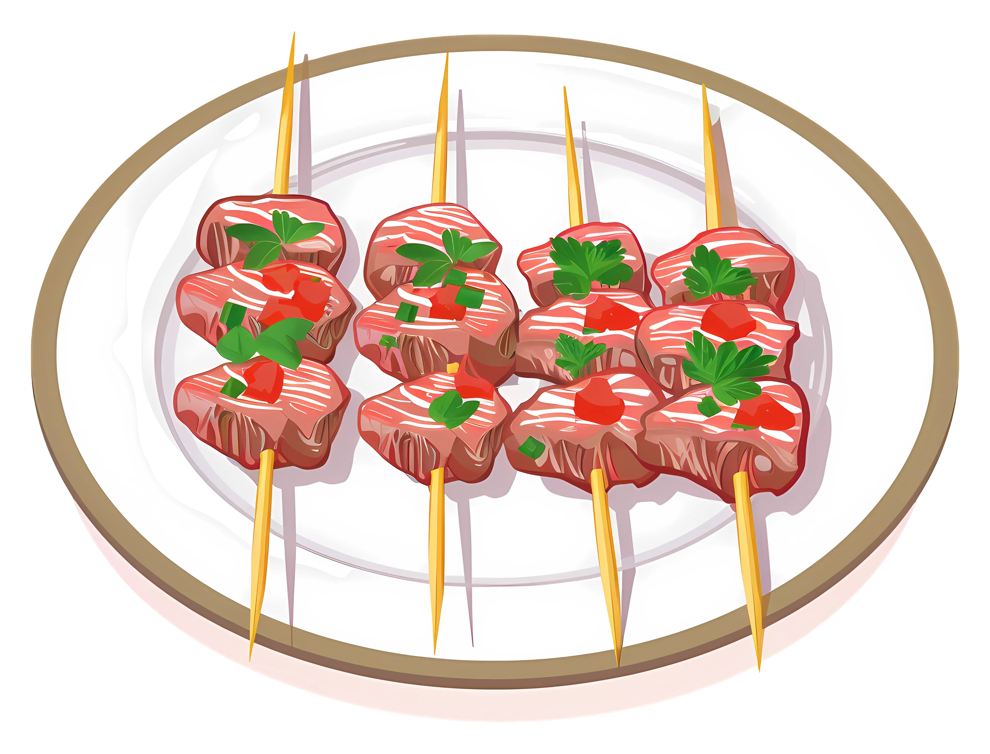 Plate of Meat Skewers