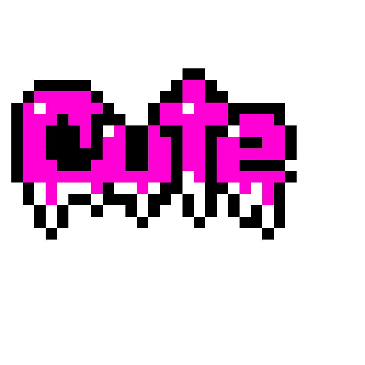 Pixel Art Cute Text