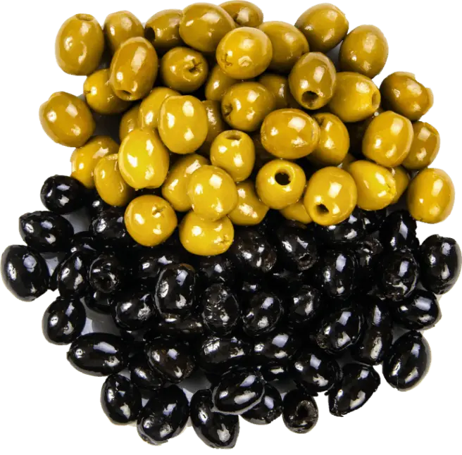 Green and Black Olives