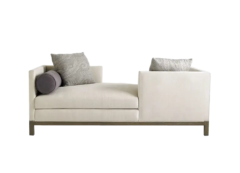 Beige Chaise Lounge with Decorative Cushions