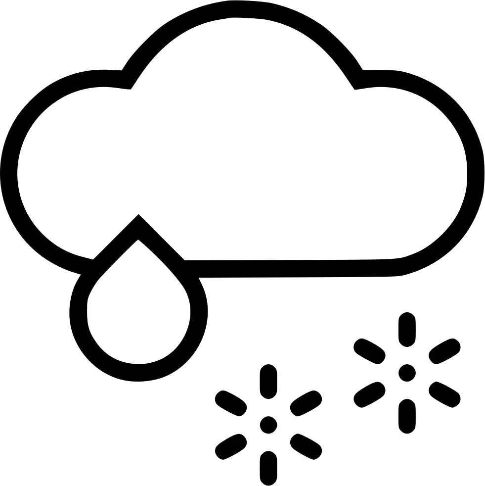 Cloud Icon with Rain and Snow Indicator