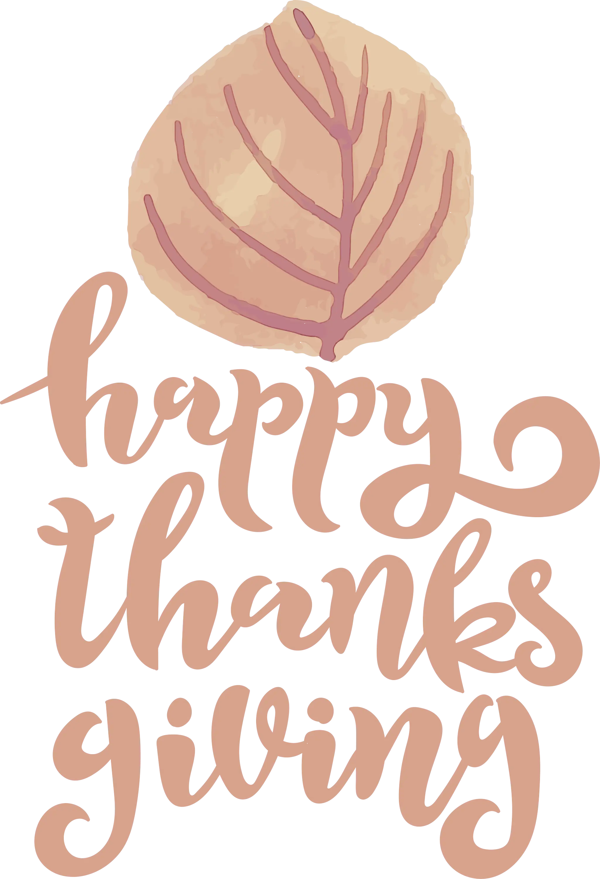 Happy Thanksgiving Theme with Leaf