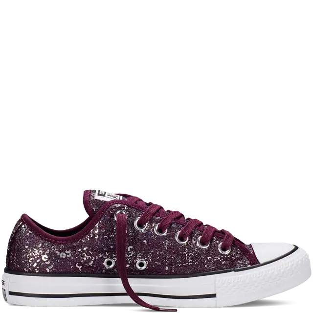 Purple Sparkly Sneaker Fashion Shoes