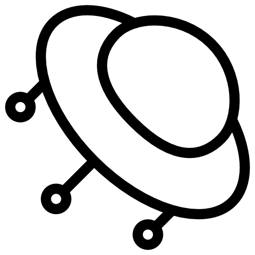 Simple UFO Flying Saucer Icon