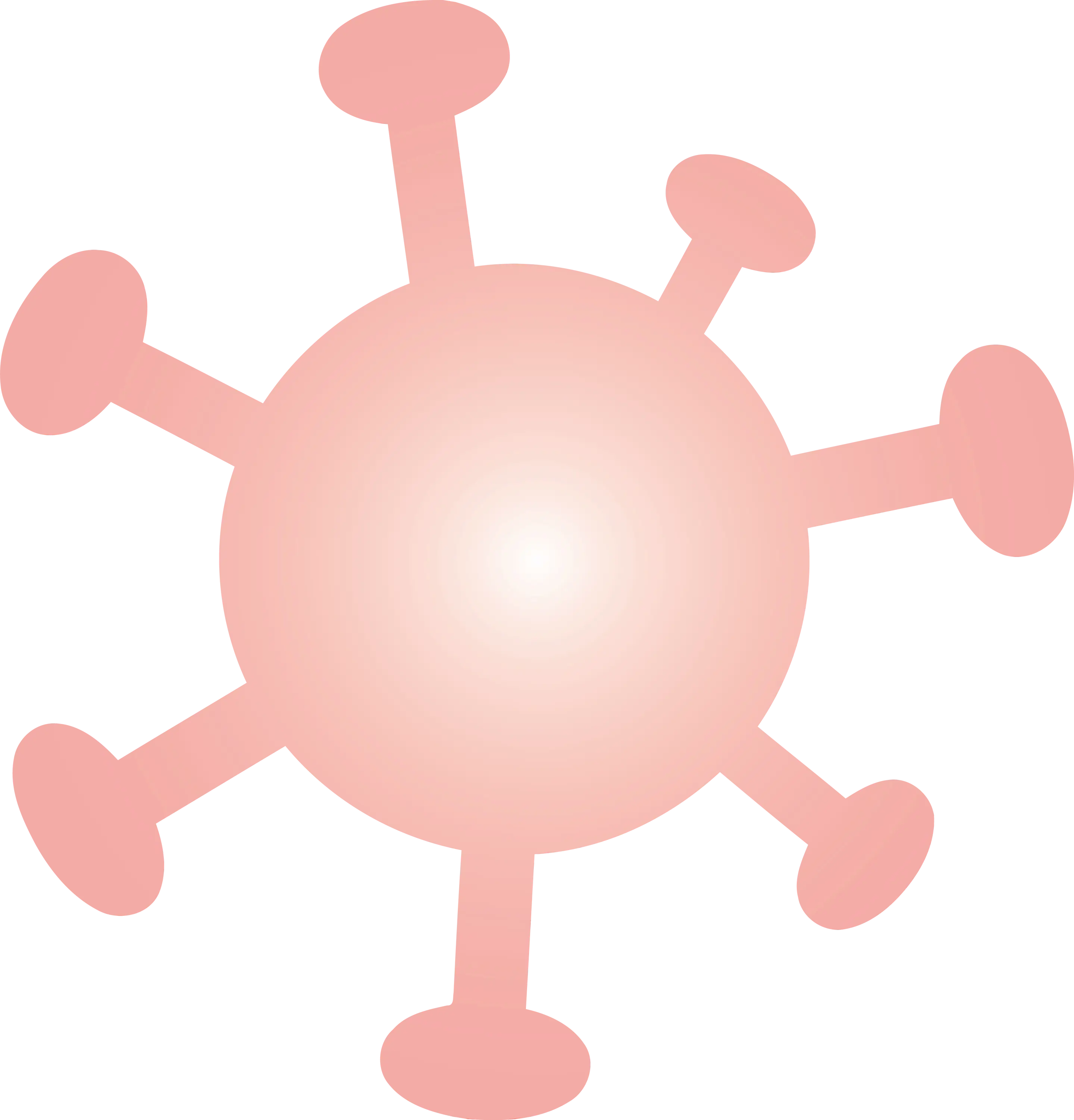 Pink Round Virus Illustration
