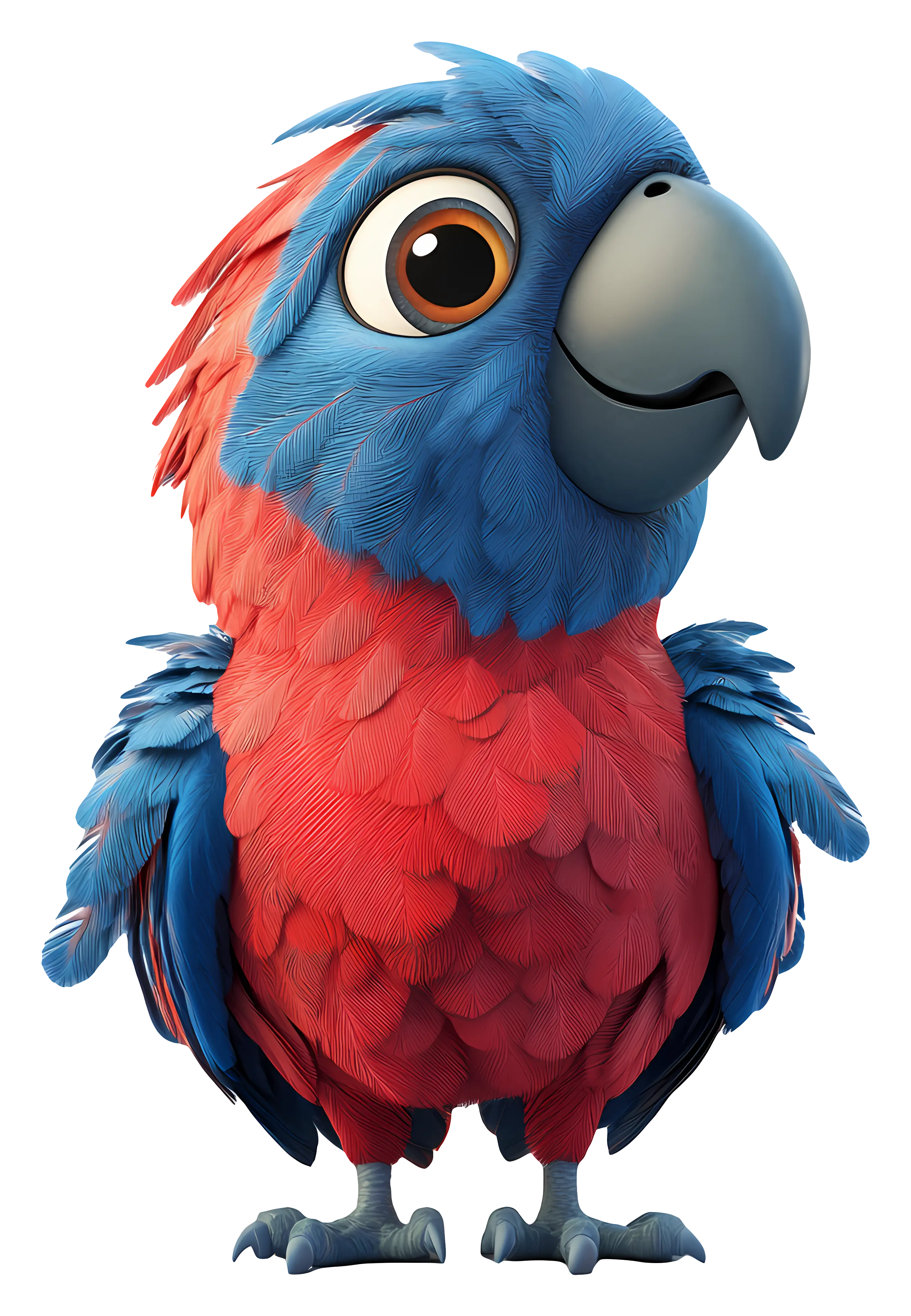 Colorful Parrot with Big Eyes